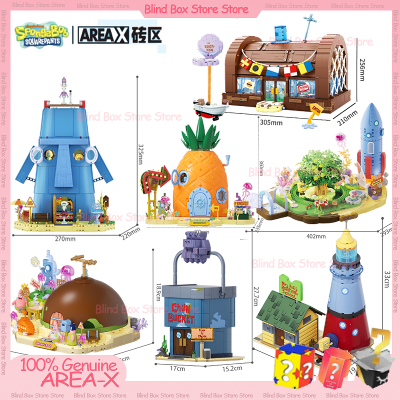 Kids Toys Blocks - Areax Spongebob Bikini Bottom Baustein World