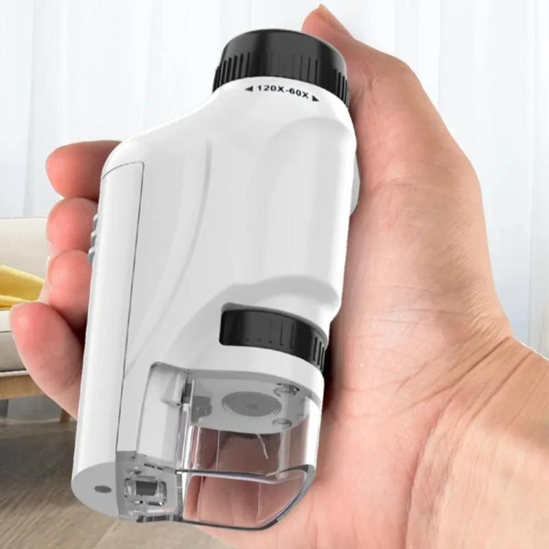 Microscope Kids Science - Mikroskop 60-120x Labor-Handmikroskop Batteriebetriebenes Mikroskop mit