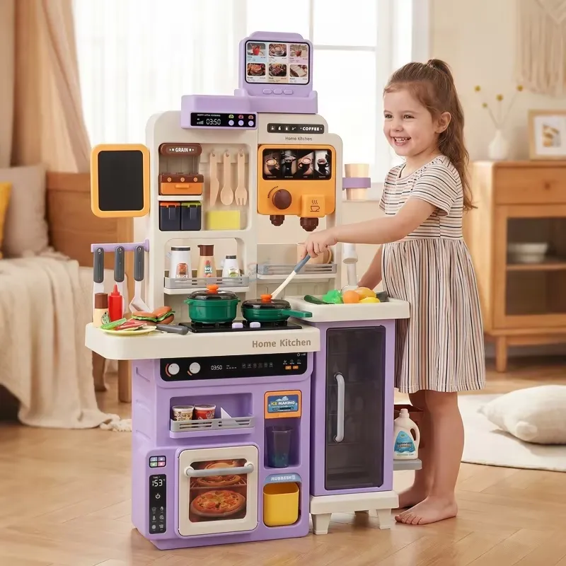Kids Toys Kitchen - 90cm Großes Spielküchen-Set für Kinder mit