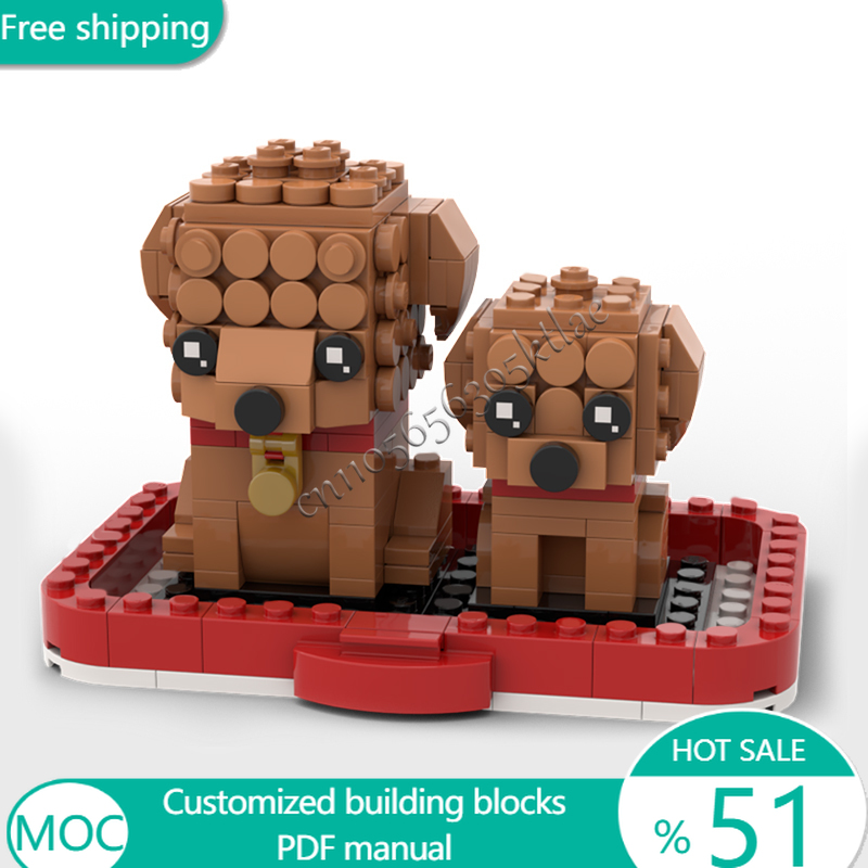 Kids Toys Blocks - 293 PCS Tier Goldendoodl und Welpe