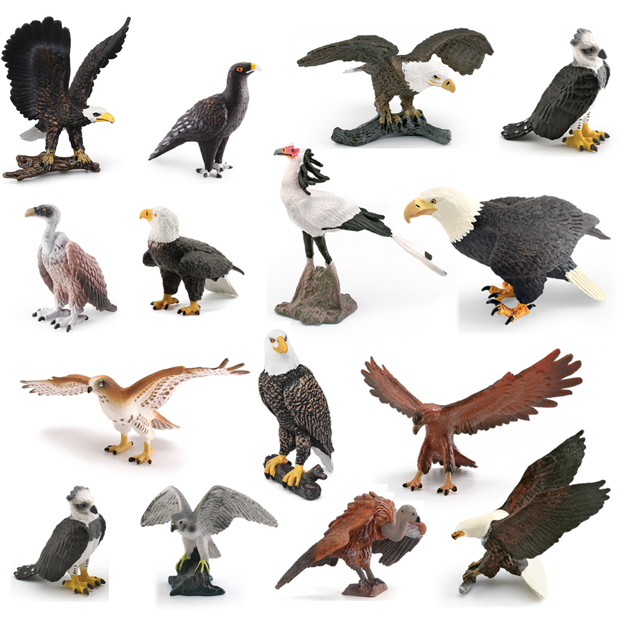 Kids Toys Under 1 Year - Realistische Wildtier-Tiere, Rostvögel, Geier, goldener Adler,