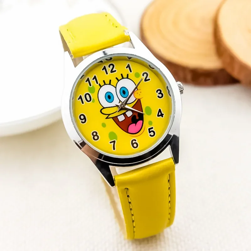 Kids Toys Kitchen - Cartoon SpongeBob Kinder-Quarzarmbanduhren Patrick Star Anime-Uhren
