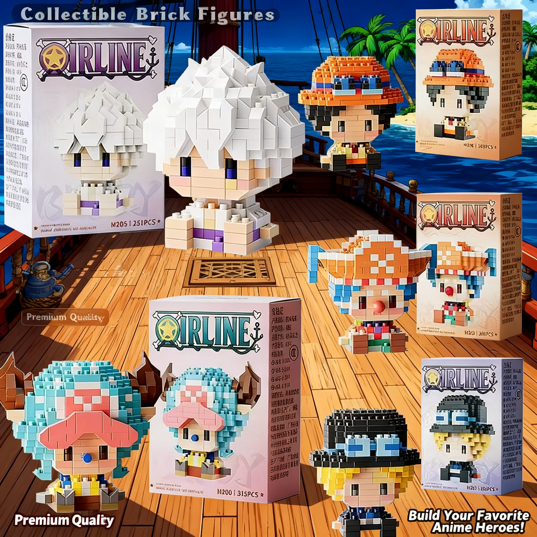 Kids Toys Blocks - One Piece Anime Sonnengott Nika Luffy
