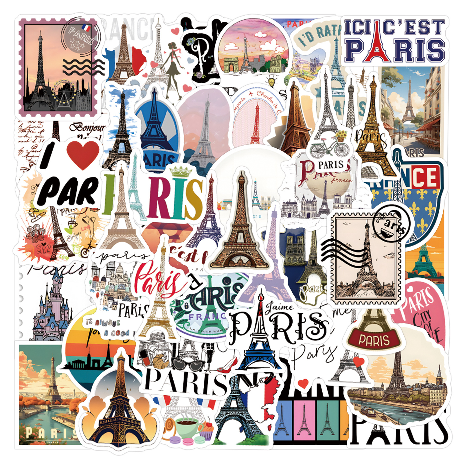 Kids Toys Paris - 50/100 Stück Liebe in Paris Frankreich