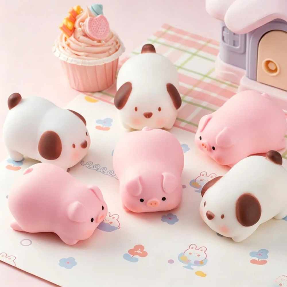 Kids Toys Dog - Quetsch-Schweinchen Hundespielzeug Langsam Aufsteigendes Tier-Spielzeug Stressabbau-Spielzeug