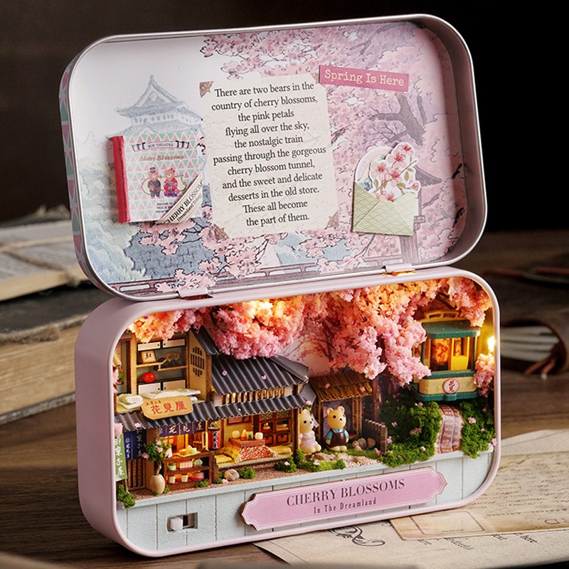 Kids Toys Paris - DIY Miniatur-Blechdosen-Theater-Set für Kinder: Blumentraum-Wanderung Paris,