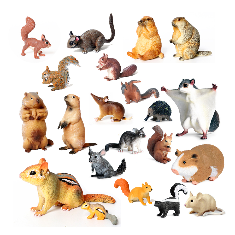 Kids Toys Under 1 Year - Simulation Wild Nagetier Maulwurf Opossum Chipmunk