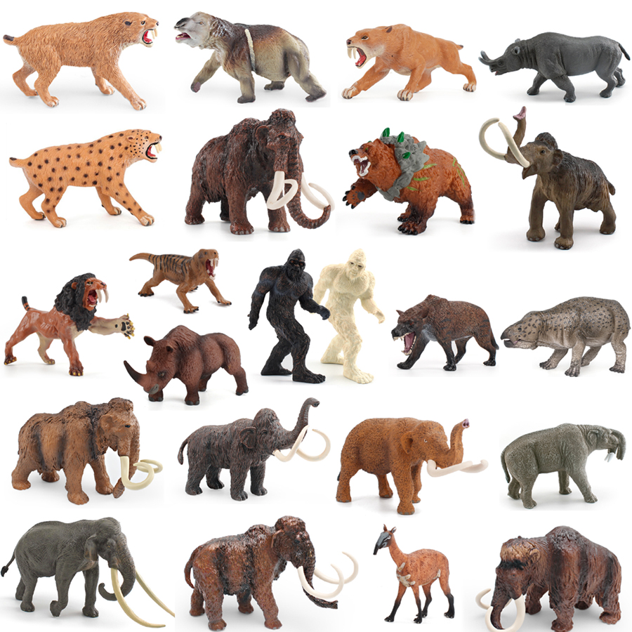 Kids Toys Under 1 Year - Realistisches prähistorisches Tier Smilodon Mammuthus Lisowicia