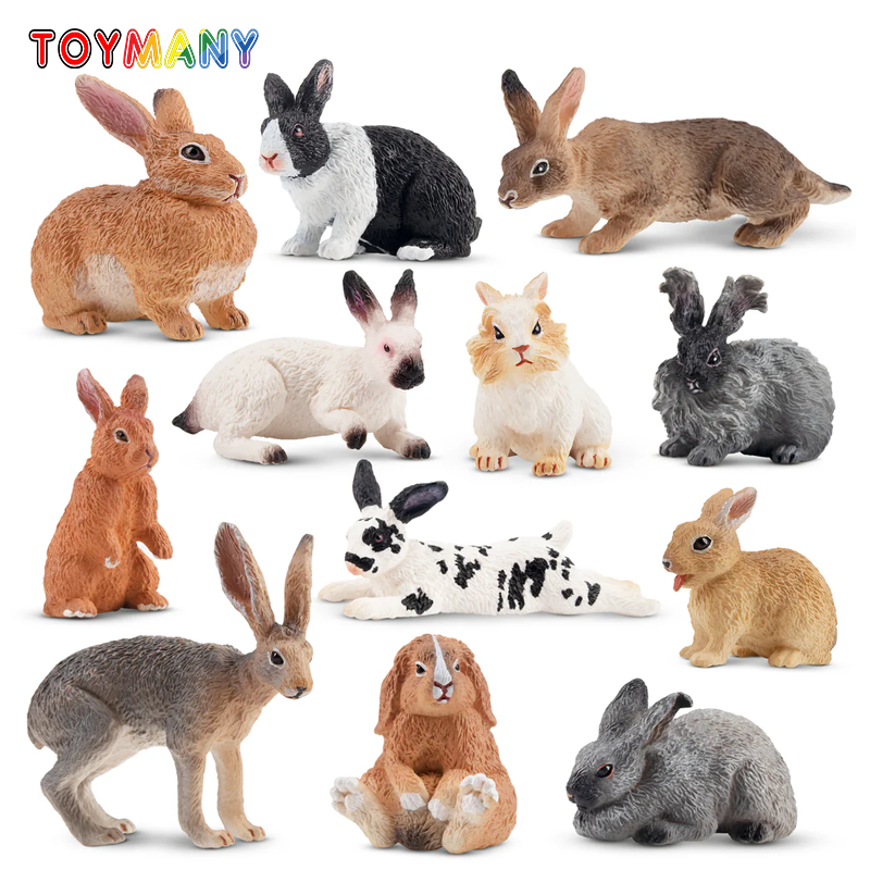 Kids Toys Easter - 12Pcs Simulation Kaninchen Bauernhof Tier Modell