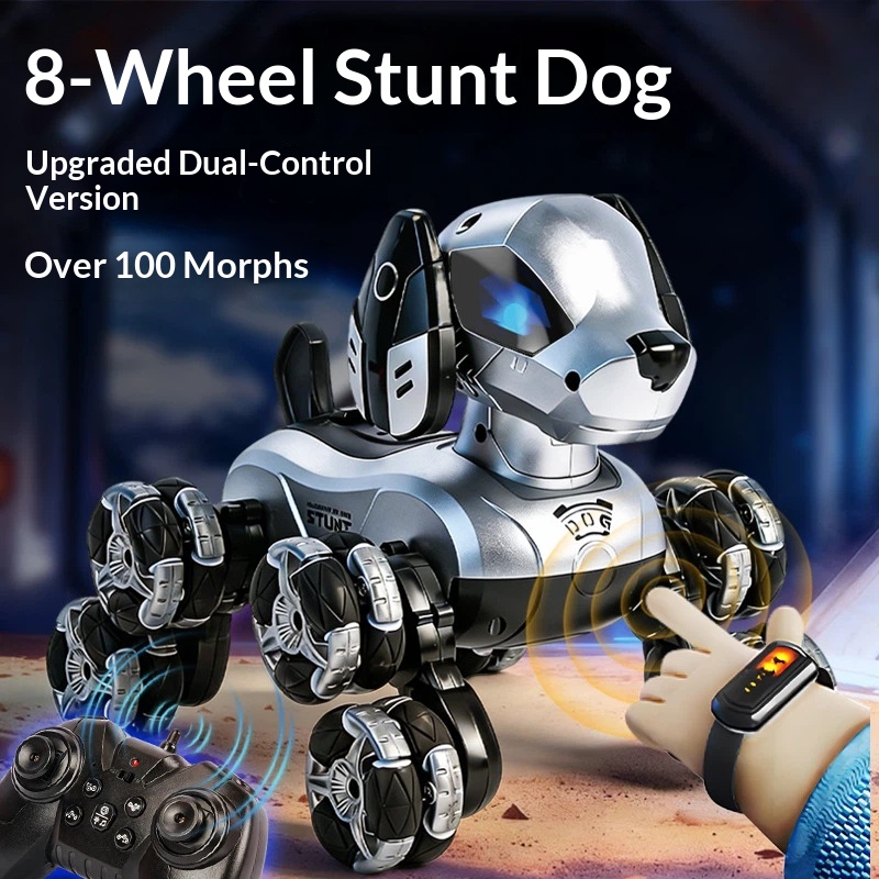 Kids Toys Dog - Neuer RC Stunt-Roboterhund 8-Rad Elektro-Spielzeugauto mit