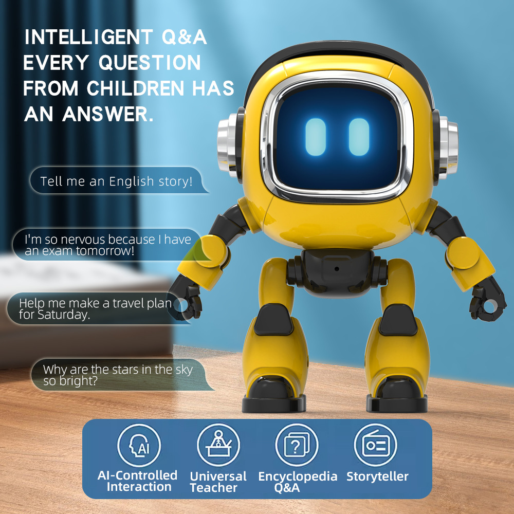 Kids Toys Boys - DeepSeek KI-Sprachgesteuerter RC-Roboter Intelligenter Sprachassistent Geschichtenerzähler