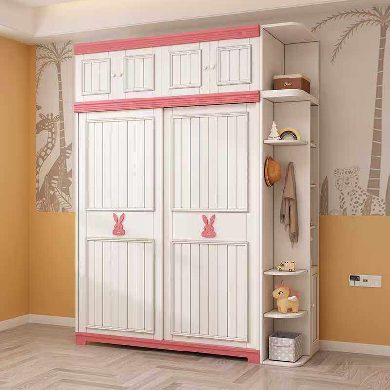 Kids Toys Mall - Weißer Kinder-Aufbewahrungsschrank aus Holz, sicher, mehrere