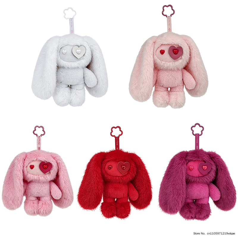 Kids Toys Easter - Niedlicher Juju Kaninchen-Plüsch-Schlüsselanhänger mit herzförmigen Augen,