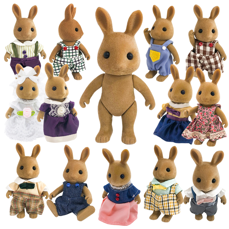 Kids Toys Easter - Osterhase Wald Tier Familie Puppen Kleidung