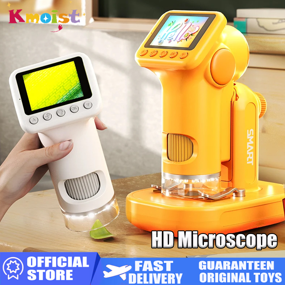 Microscope Kids Science - Wissenschaftliches Experimentierset, langlebiges HD 1600-Mikroskop mit