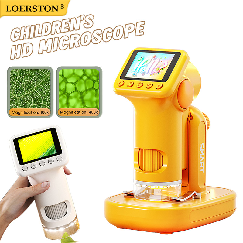 Microscope Kids Science - 1600X Handmikroskop mit 2-Zoll-Bildschirm, Kinder-Lupe, Mini