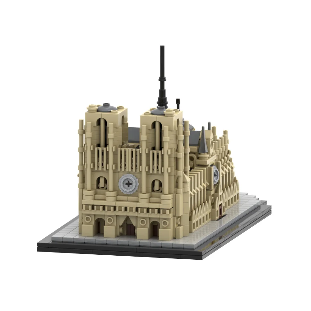 Kids Toys Paris - MOC Klassische Stadt Architektur 1:800 Notre-Dame