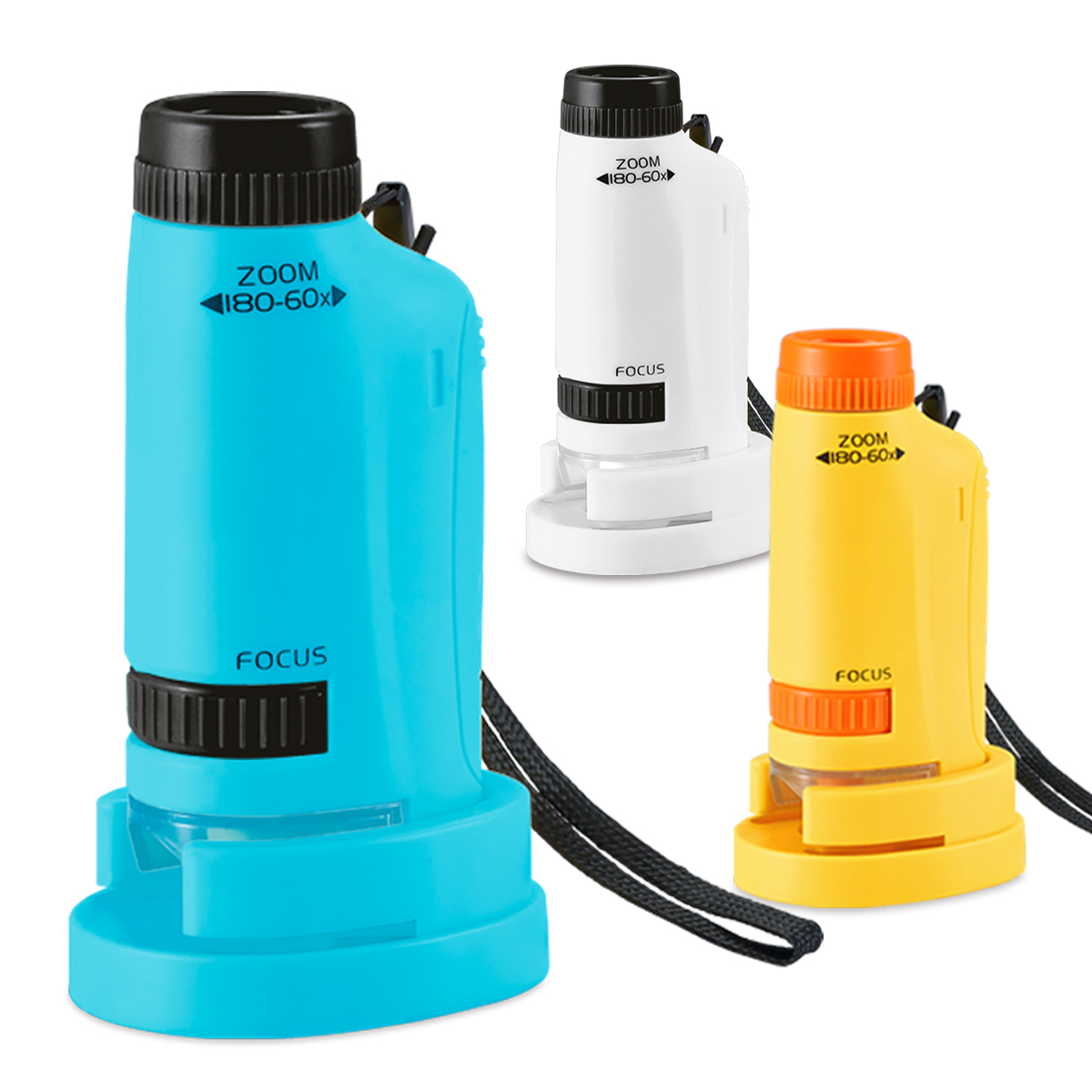 Microscope Kids Science - Mini-Mikroskop-Handspielzeug-Sets, Mikroskop mit LED-Leuchten und 2