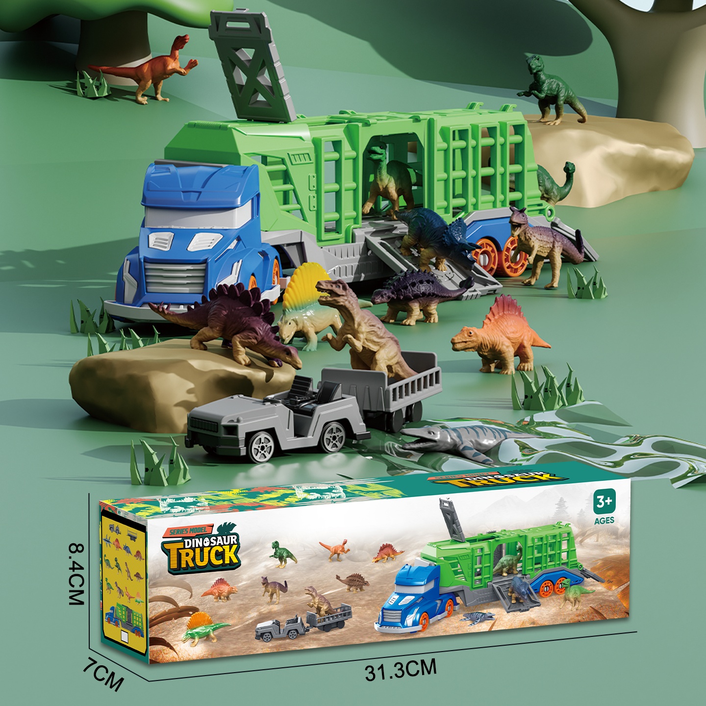 Dinosaurier-Transportfahrzeug- – Kids Toys Under 1 Year Bewertung und Preis