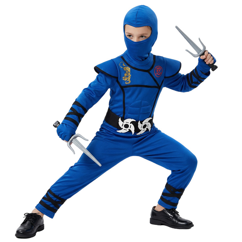 Schwarzes und blaues Ninja-Kos – Kids Toys Boys Bewertung und Preis