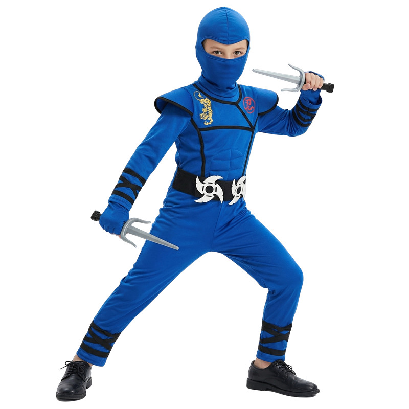 Schwarzes und blaues Ninja-Kos – Kids Toys Boys Bewertung und Preis