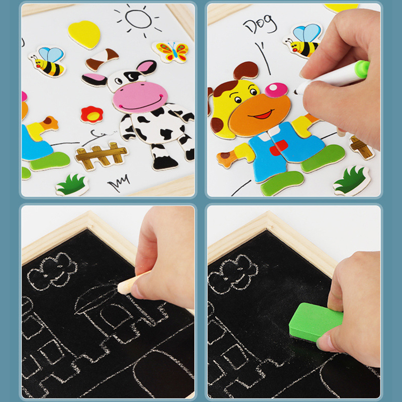 Multifunktionales Tierpuzzle a – Magnetic Drawing Board Bewertung und Preis