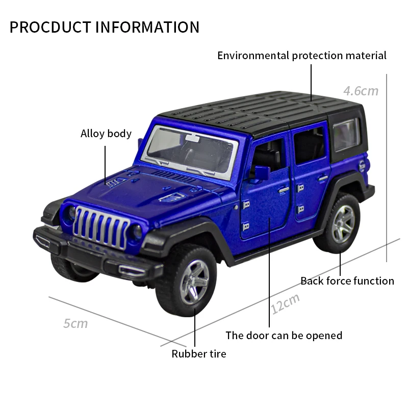 Eingesacktes 1:36 Legierungs-J – Kids Toys Jeep Bewertung und Preis