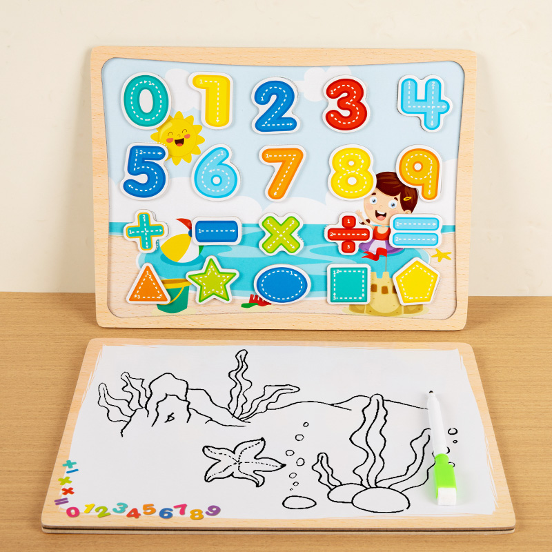 2-in-1-Magnetpuzzlebrett – mit – Magnetic Drawing Board Bewertung und Preis