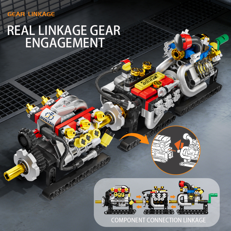 Mini-Motor 2/3/4/6/8 Zylinder  – Kids Toys Blocks Bewertung und Preis