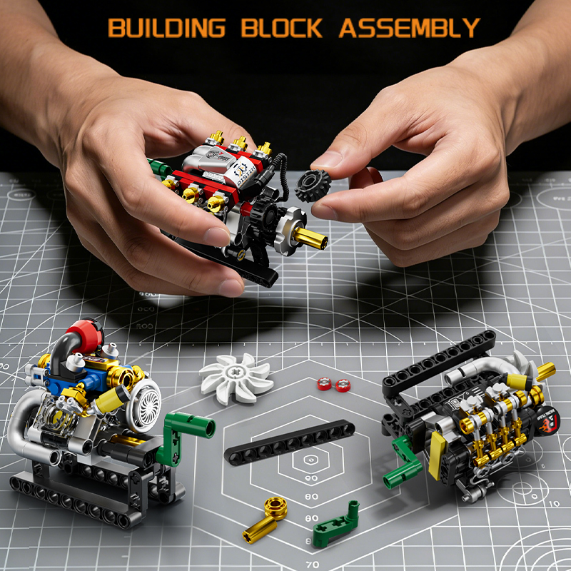 Mini-Motor 2/3/4/6/8 Zylinder  – Kids Toys Blocks Bewertung und Preis