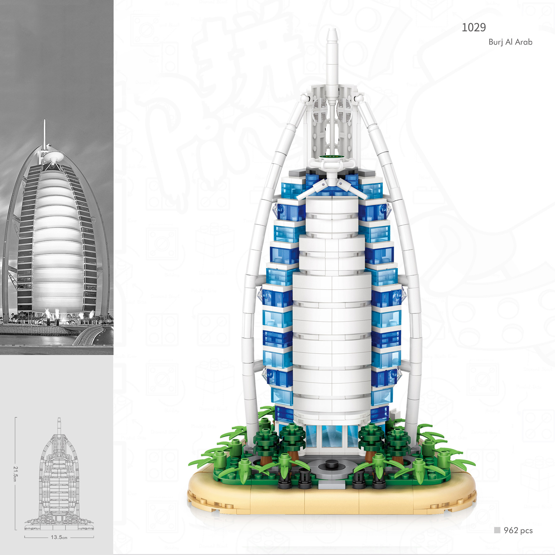 Weltberühmte Architecure Burj  – Kids Toys Dubai Bewertung und Preis