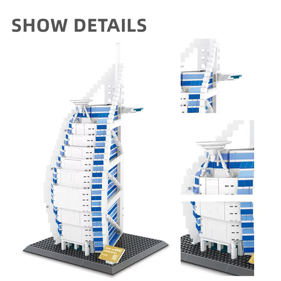 1306-teiliger Burj Al Arab Hot – Kids Toys Dubai Bewertung und Preis