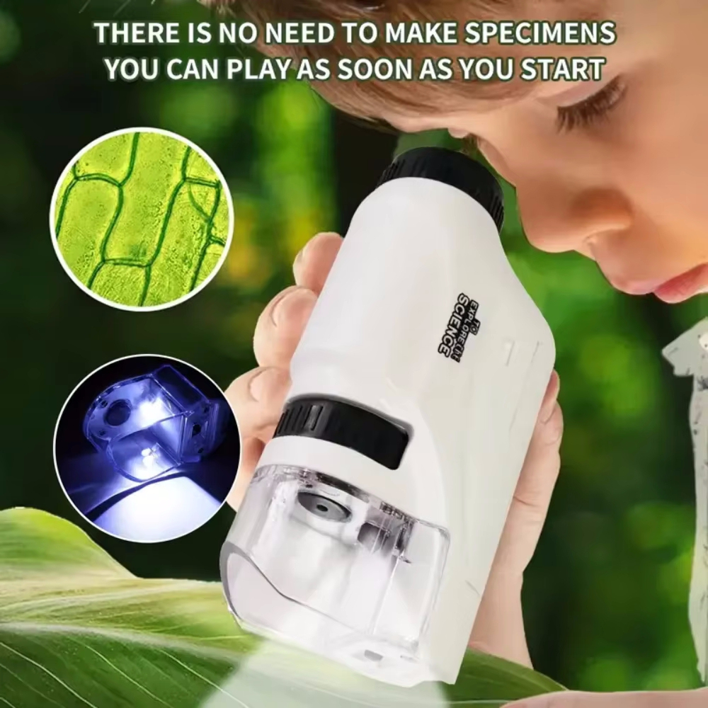 60-120x Labor Mini Taschenmikr – Microscope Kids Science Bewertung und Preis